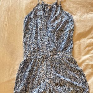Splendid blue and white romper
